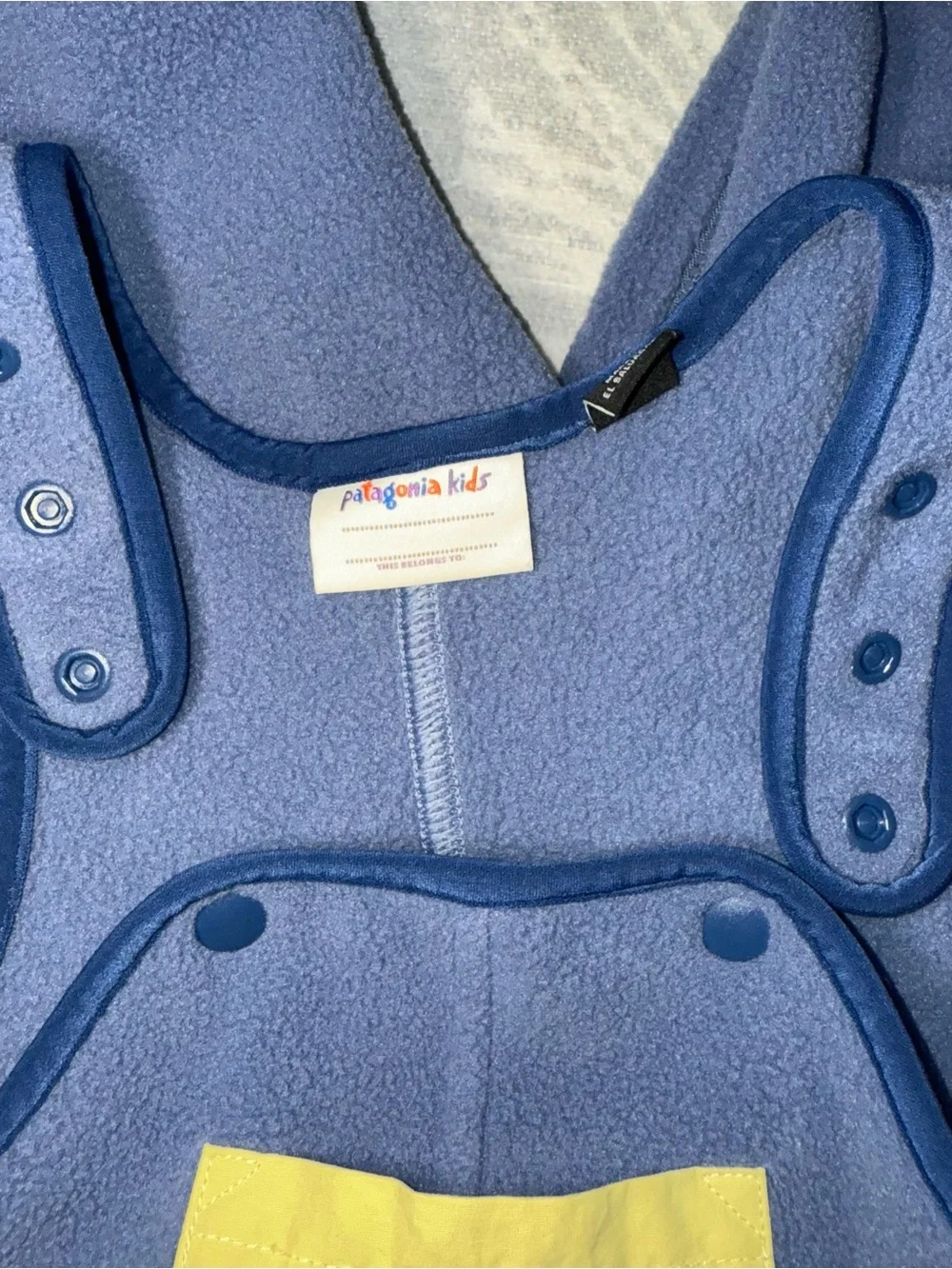 Vintage Baby Synchilla Patagonia Blue Fleece Overalls Size 3-6 months